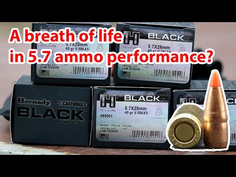 5.7x28mm, 40gr VMAX, Hornady Black (90001)