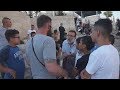 Surrounded by Muslims while preaching Christ Jesus at Damascus Gate in Jerusalem, Israel