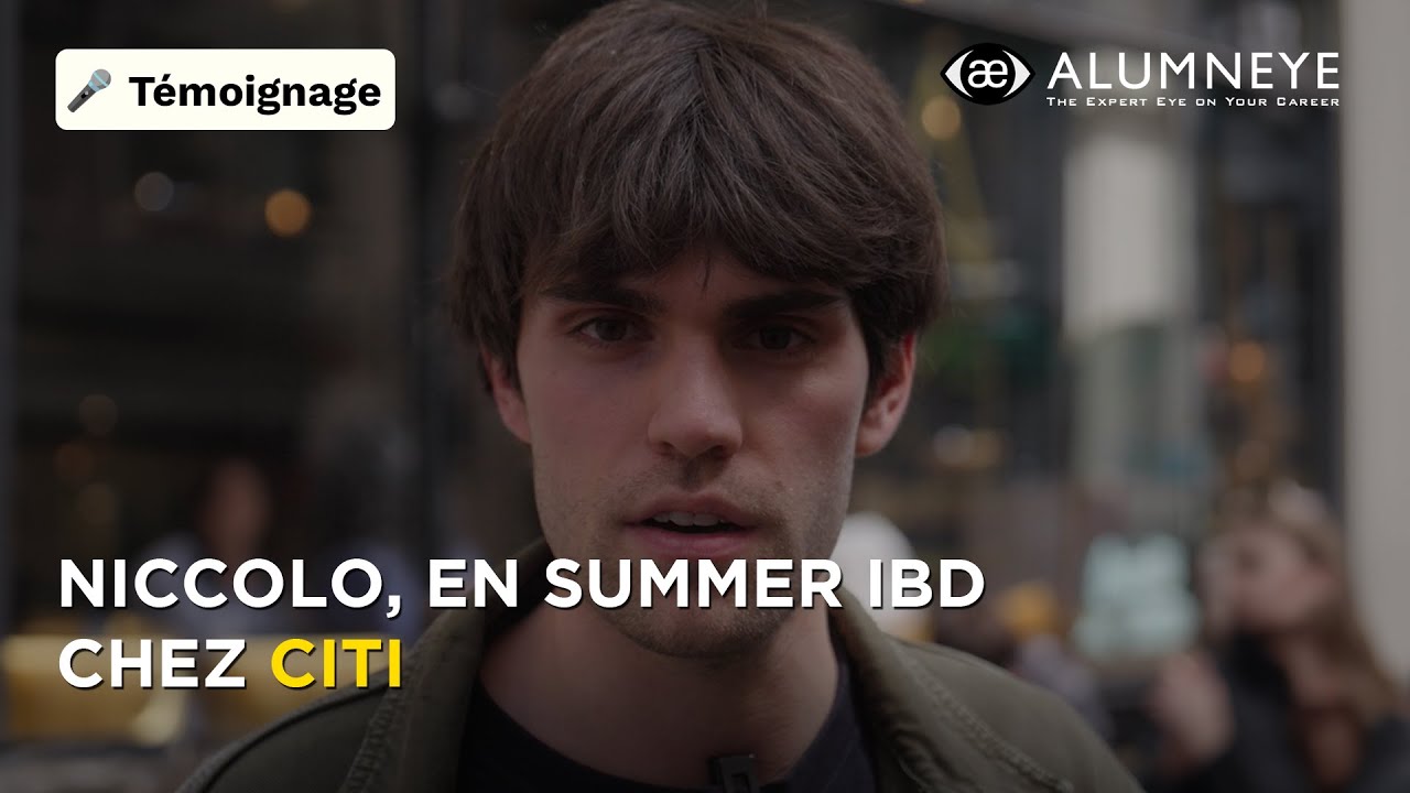 Niccolò, étudiant de l'ESSEC en Summer IBD chez Citi