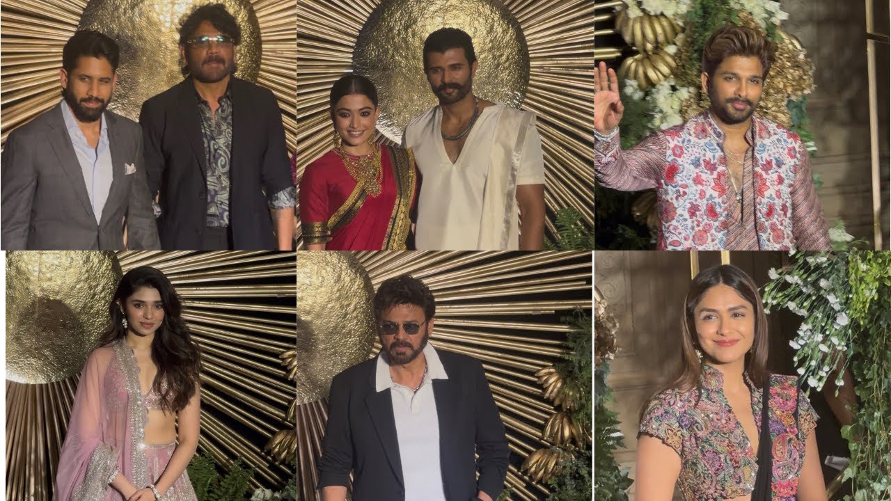 Star celebrities making a grand entry at #VijayDevarakonda ❤️ #RashmikaMandanna wedding reception ✨🔥