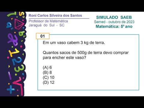 Quiz de Matemática para o Saeb 2023 – 4º e 5° ano – 22 questões