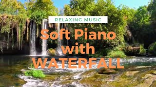 Soft Relaxing Music- Nature Waterfall Free Copy(No Copyright©️)Breab the life_ A positive slow piano screenshot 3