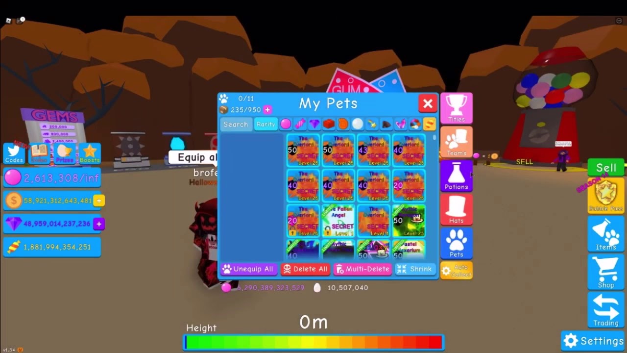 MAKING SHINY THE OVERLORD IN BUBBLEGUM SIMULATOR (Secret Pet)