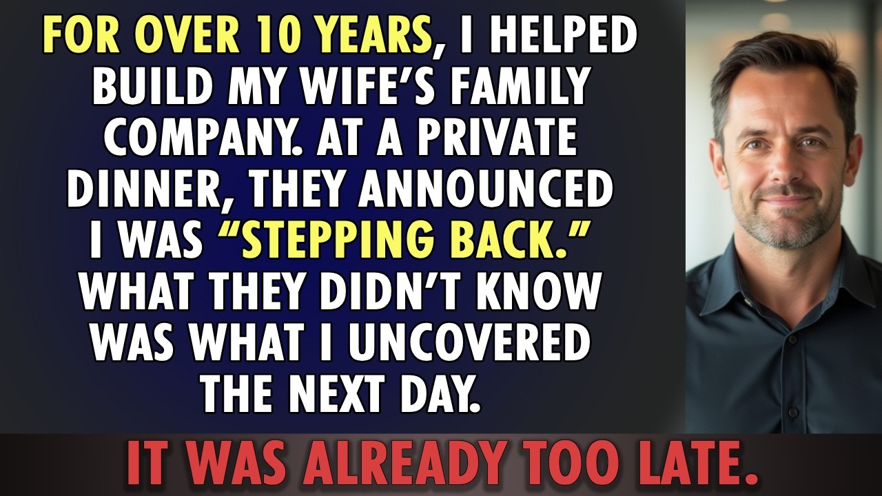 My Wife Told Her Family I Was Stepping Back From the Company I Built - The Next Day...