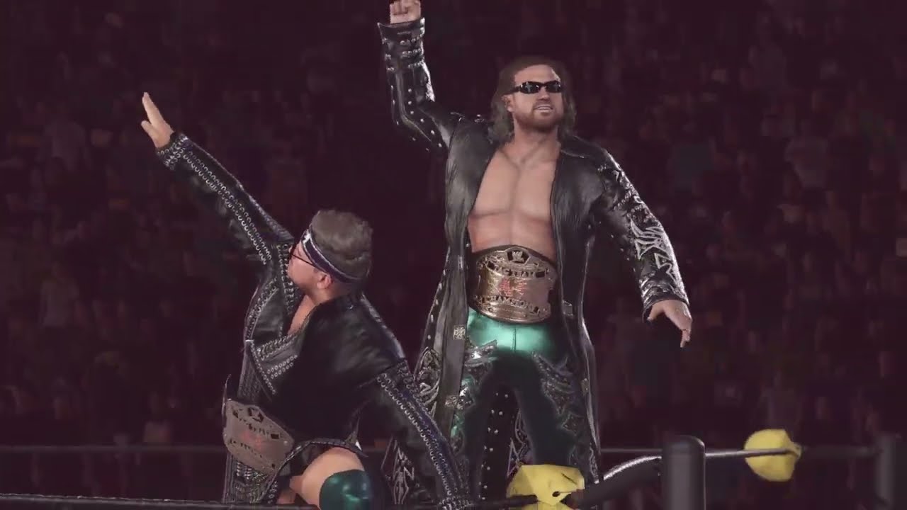 D2k22 Miz & Morrison defending the World Tag titles against Hart Foundation XRules Bash at the Beach