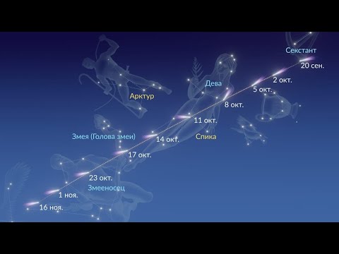 Движение Видимый Путь по комете C/2023 A3 (Цзыцзиньшань-ATLAS). СТАНЕТ САМОЙ ЯРКОЙ В 2024 ГОДУ?