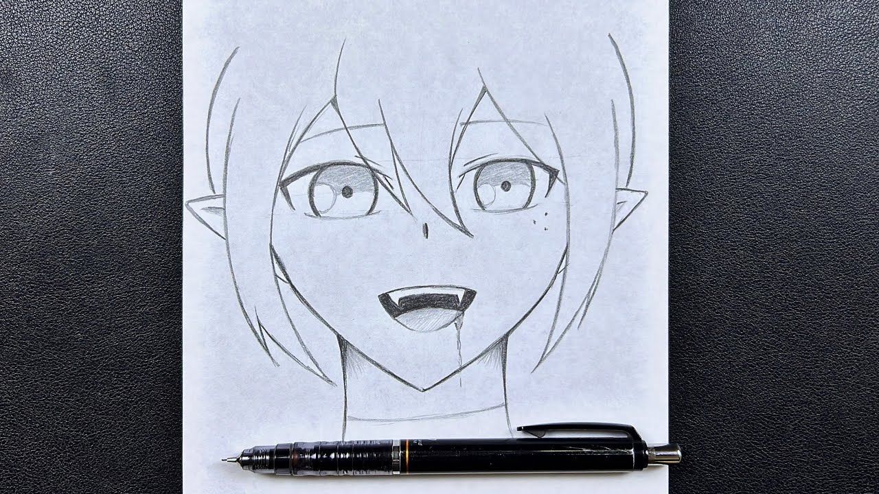 Anime vampire drawing  how to draw anime boy stepbystep  YouTube