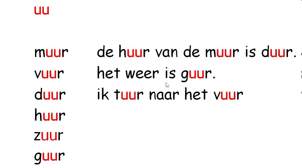 leren lezen uu - YouTube