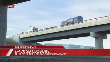 Semi-truck splits in half on E-470