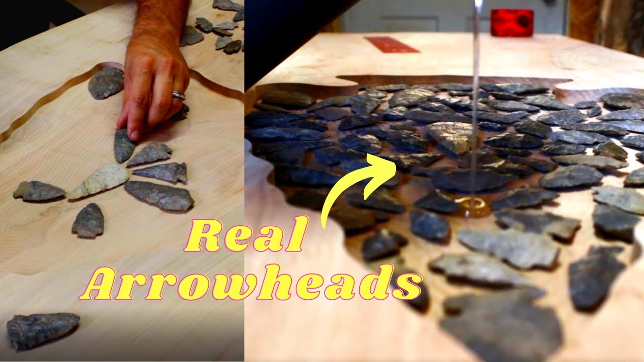 Arrowhead  Epoxy Bar Top - Now with even more arrow heads!