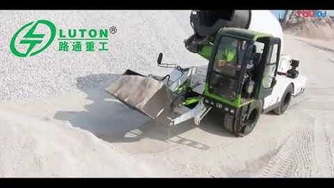 How does self loading concrete mixer truck  working site?
