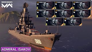 RF Admiral Isakov With 8x Helios Laser Air Defence - Modern Warships Gameplay