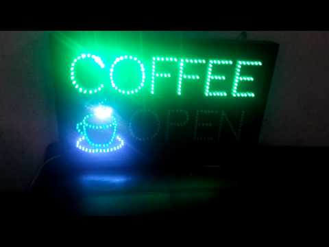 ป้ายไฟ coffee open led