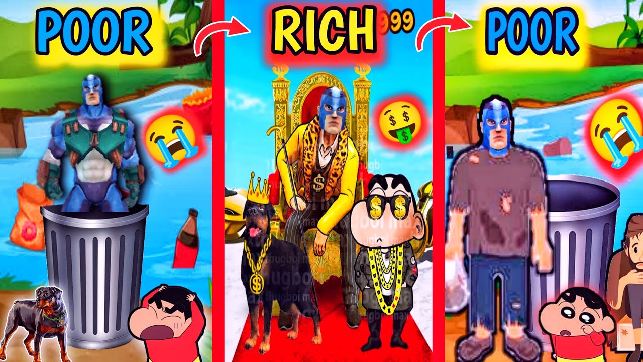 Rope hero surviving story from Poor to Rich to Poor | rope hero vice town | gta 5 | sinchan | chop