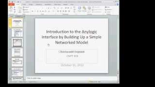 AnyLogic Agents, Parameters, Environments [CMPT 858 Fall 2012: Introduction to Dynamic Modeling]
