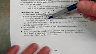 Module 1.3: Investments in Debt Securities, Selling Securities Prior to Maturity