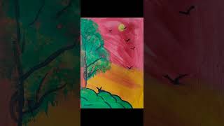 Beautiful Nature Landscape Painting 🌿 | Easy Art Tutorial #art #artforbeginners #painting