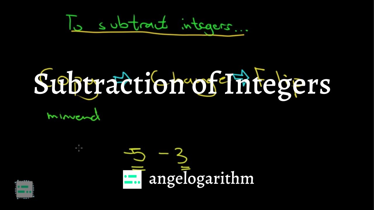 Subtraction of Integers | Math 6 | angelogarithm