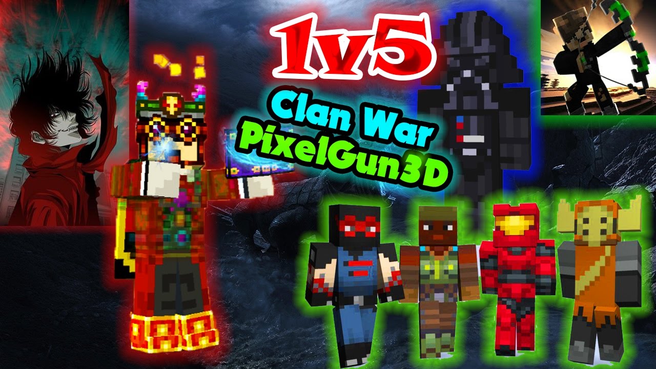 [ClanWar PG3D] Alone vs. 5 ! | Unexpected Hacker joined the ClanWar | Proxy's Clan