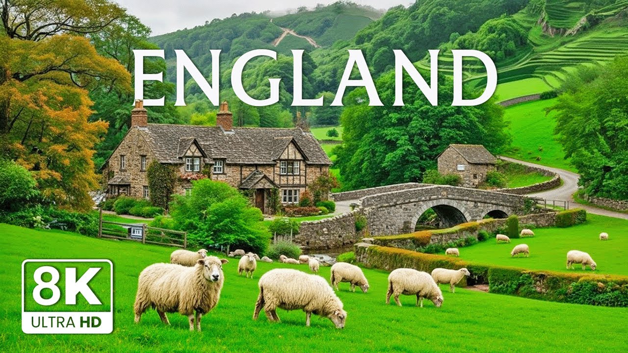 England 8K | Majestic Views of England – Picturesque Villages, Castles & Serene Lakes