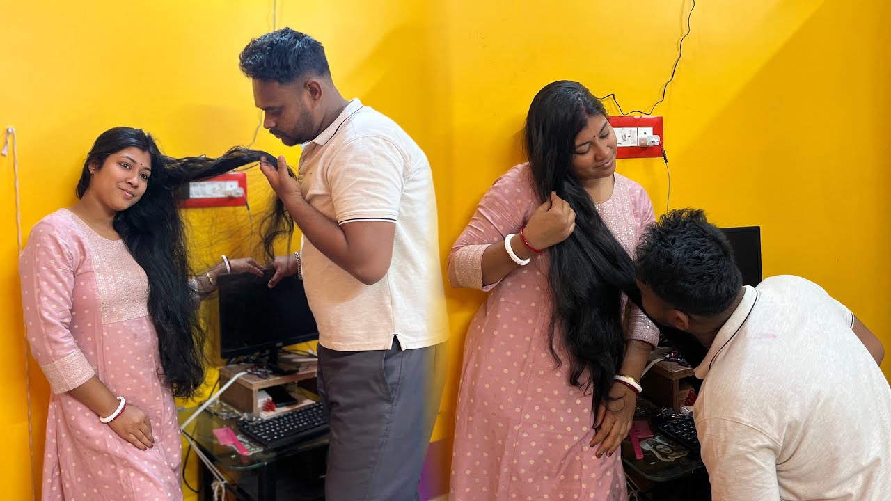 Longhair play with Computer service man ￼|| it is very amazing story don’t miss it | story video ￼￼