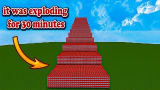 The Biggest Ladder Of TNT in Minecraft! experiment v50
