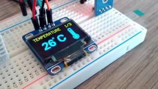 Arduino weather station with OLED display and DHT22 sensor