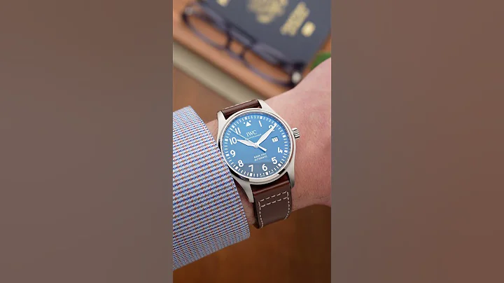 This IWC Pilot Mark XVIII showcases a bold sunburst blue dial