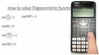 Trigonometric functions using Casio 991EX calculator