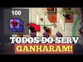 DISTRIBUI PRESENTES PARA 100 PESSOAS NO TIBIA!