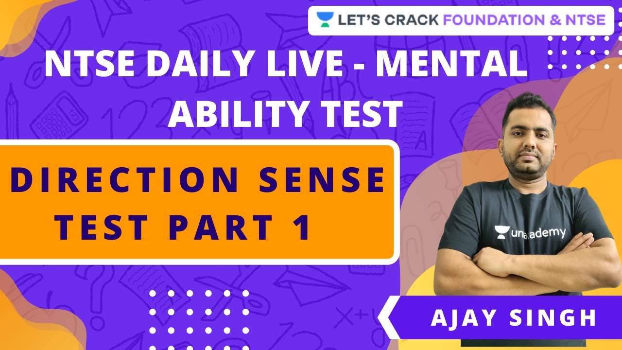 NTSE DAILY LIVE - MENTAL ABILITY TEST | DIRECTION SENSE TEST PART 1 | Ajay Singh