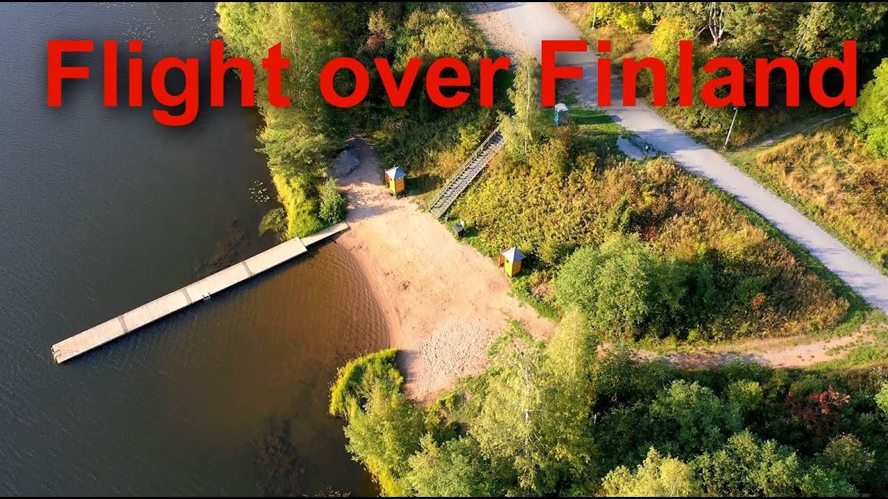 Flight over Finland Nokia Liukuslahti uimaranta
