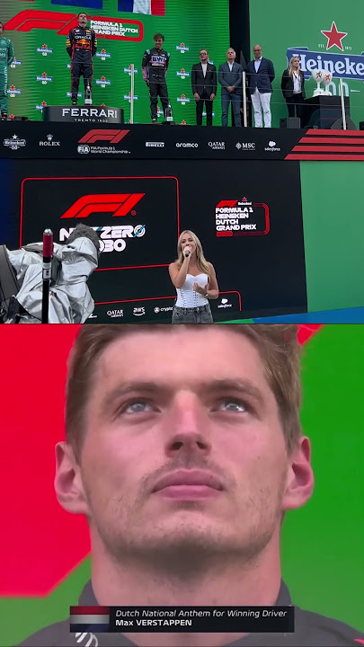 Dutch National Anthem @ Formula 1 Grand Prix Podium Max Verstappen Wilhelmus Volkslied Emma Heesters