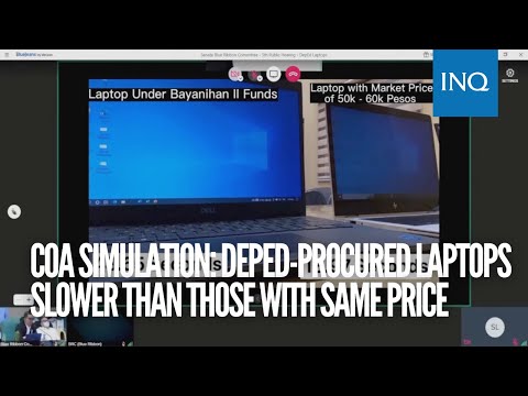 COA simulation: DepEd-procured laptops slower than those with same price