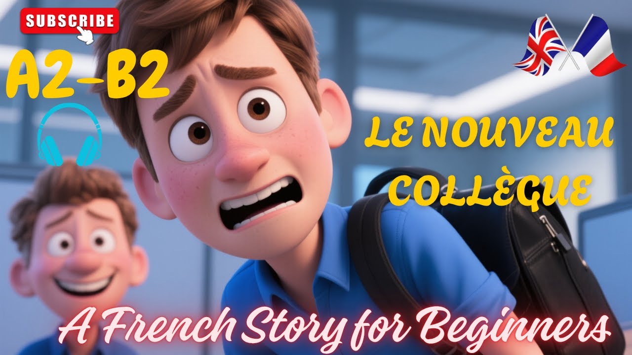 Easy French Vocabulary with this Slow Story for Beginner and Intermediate (A2-B2)Le Nouveau Collègue