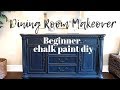 EASY BEGINNER DIY | Chalk Paint With Me | Painting My Dining Room Furniture