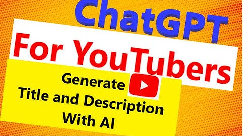 Get More Views | AI Title and Description with ChatGPT | ChatGPT AI | YouTube Tag Generation with AI