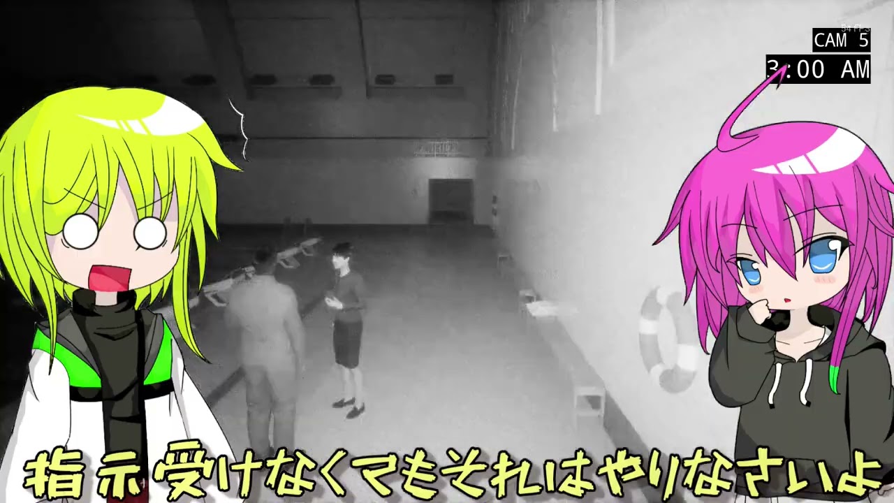 [ボイボ実況] 監視カメラでプールを見てたらヤバかった！