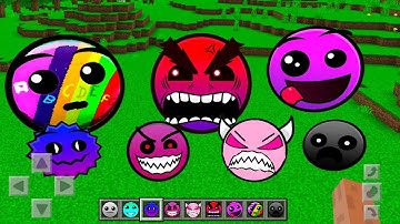 NEW LOBOTOMY GEOMETRY DASH DIFFICULT FACES NextBots in Minecraft PE