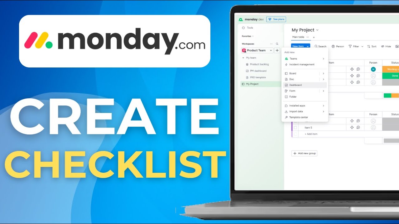 How To Create A Checklist In Monday.com