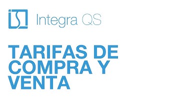 Tarifas de Compra y de Venta| IntegraQS Software ERP