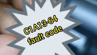 C1A13-64 range rover.. suspension fault code