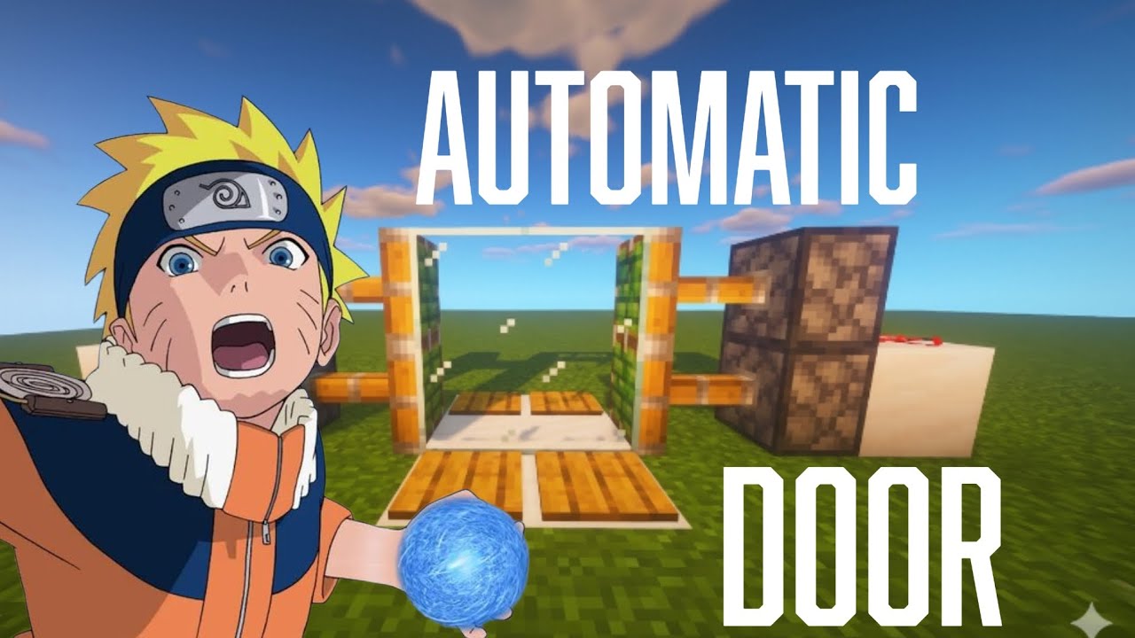 How to build an automatic door in Minecraft #minecraft - YouTube