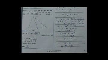 Class 10 maths Part 2 chapter 2 Pythagoras theorem workbook solutions answers