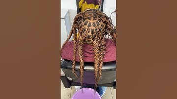 Curling braids using hot water.