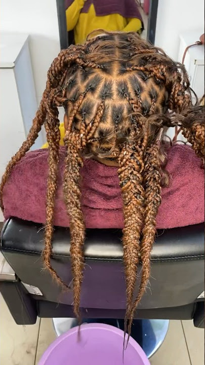 Curling braids using hot water.