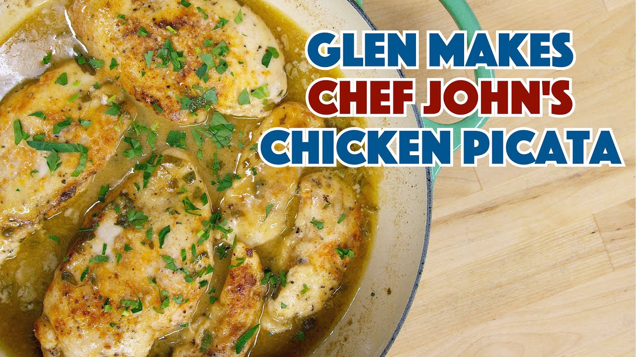 ✅ Glen Makes Chef John Food Wishes Chicken Piccata | Glen And Friends Cooking