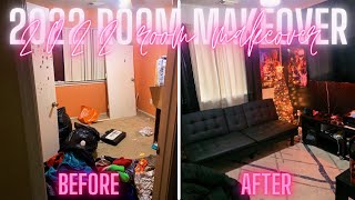 2022 EXTREME ROOM MAKEOVER | BEDROOM TO MEDIA/WORK ROOM (TIKTOK/PINTEREST INSPIRED)