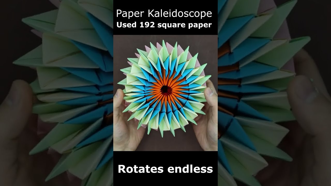 Paper Kaleidoscope | Origami endless rotating toy | Origami