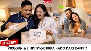 I, VIRGOUN AND LINDI, ARE HAPPY TO OPEN THE WEDDING GIFT FROM RAFFI AHMAD AND NAGITA, THE CONTENT...